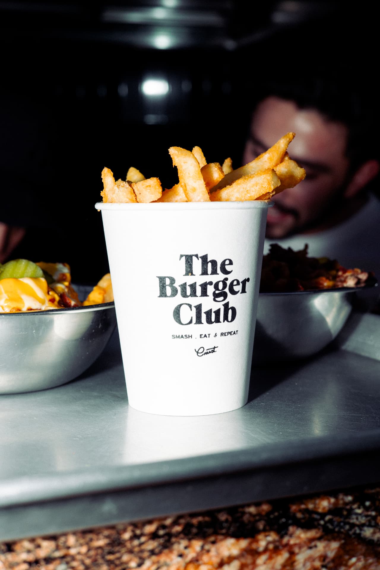 Vaso de Crunchy Fries de Crust Smash Burgers en Torreón